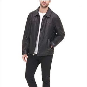 Dockers James Faux Leather Open-Bottom Jacket